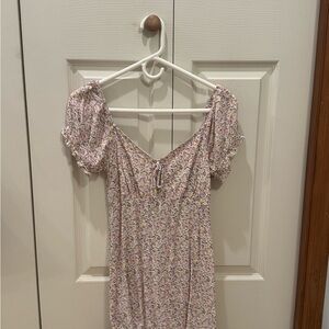 Wild Fable Floral Print Dress with Puff Sleeves